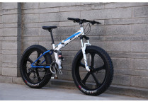 Велосипед BNQ MTB-3 Черный с белым на спицах