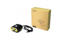 Фонарь передний GACIRON V13 1600lm,2диода,4режима,без аккум,USB,крепление на руль,алюм.черный,116гр
