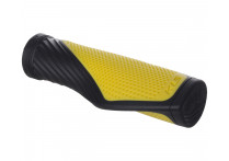 Грипсы KLS WAVE 130/135мм, кратон, 1 заглушка, жёлтые