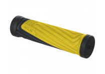 Грипсы KLS ADVANCER 2D 130мм, кратон/гель, с заглушками, жёлтый
