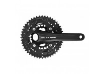 Система Shimano Alivio, M4060, 170мм, ин. вал., 44/32/22, с защ. зв., цв. черный
