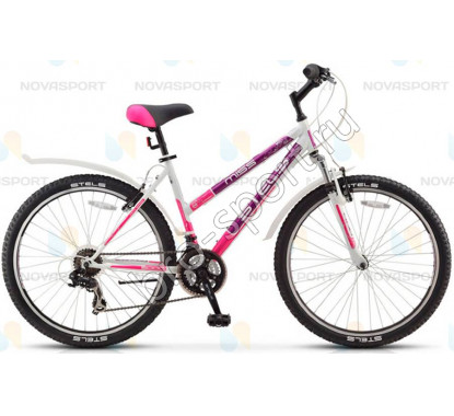 Велосипед Stels Miss 5000 V 26 (2016) Белый/Фиолетовый/Розовый 