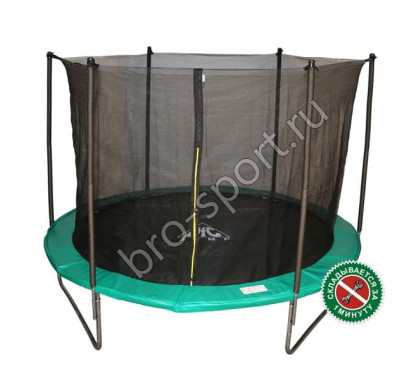 Батут DFC JUMP 14ft с сеткой, складной, чехол, green (427см)