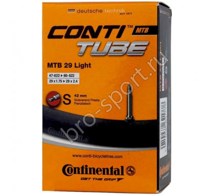 Камера 28/29х1.75-2.4' Continental MTB Light вело нип.42mm (160гр) (01823210000)