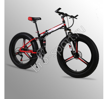 Велосипед BNQ MTB-2 Черный с красным на спицах