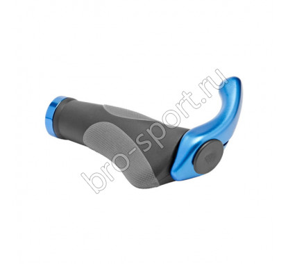 Грипсы XH-G79BL, 130 mm с рогами чёрно-серо-синие/150137