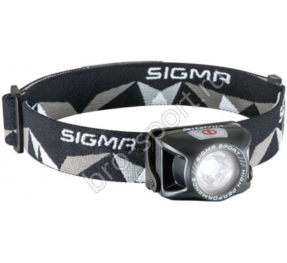 Фонарик налобный SIGMA SPORT HEADLED II: 4 режима, до 120лм, освещаемая дистанция 35м, зарядка через USB (кабель в комплекте), вес 57г
