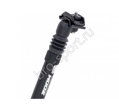 Zoom штырь подседельный sp-70 с аморт., сталь., d:26,8хl:350мм, чёрный, 1 болт