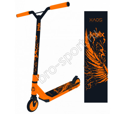 Самокат трюковый XAOS Phoenix Black 100 мм
