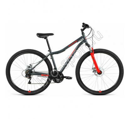 Велосипед 29' Altair MTB HT 29 2.0 disc 21 ск Темно-серый/Красный 20-21 г