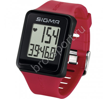 Часы спортивные SIGMA SPORT iD.GO: пульсометр, секундомер, часы. Цвет: красный