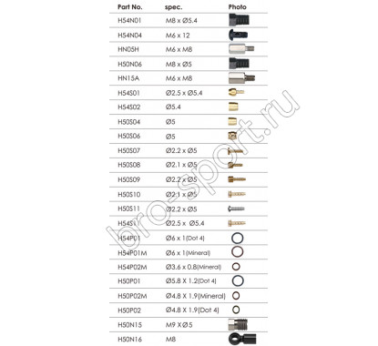 Прокладка O-ring 6X1(MINERAL) для MAGURA / BENGAL / TEKTRO / SHIMANO