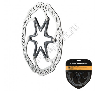 Диск тормозной JAGWIRE Pro LR1 DCR020, 180мм, 6 болтов, ал./сталь, вес 130г