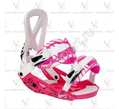 Сноуборд. крепления ELFGEN Trick pink